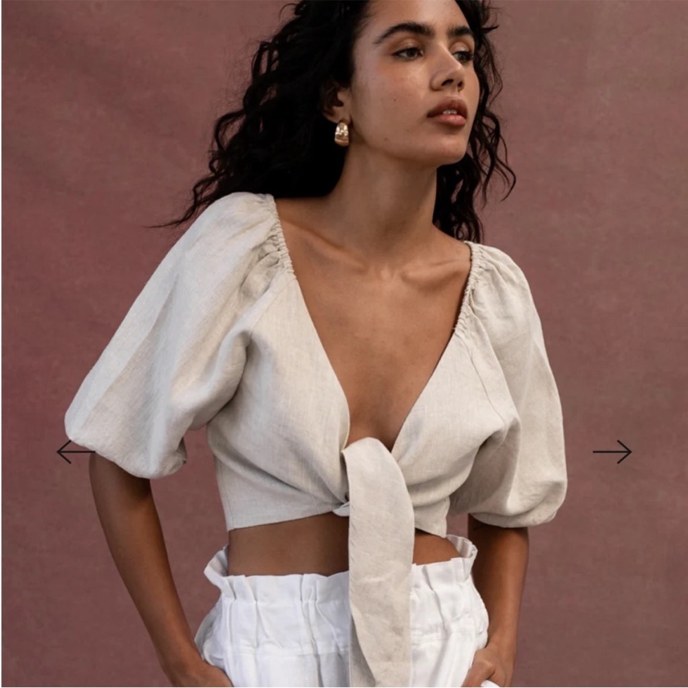Posse Mia Top 100% linen Size XS